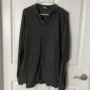 Polo Ralph Lauren Gray Long Sleeve Polo Shirt Gray